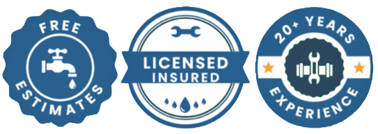 Plumbing service badges and certifications